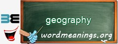 WordMeaning blackboard for geography